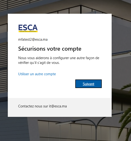 Initialisation de la configuration MFA